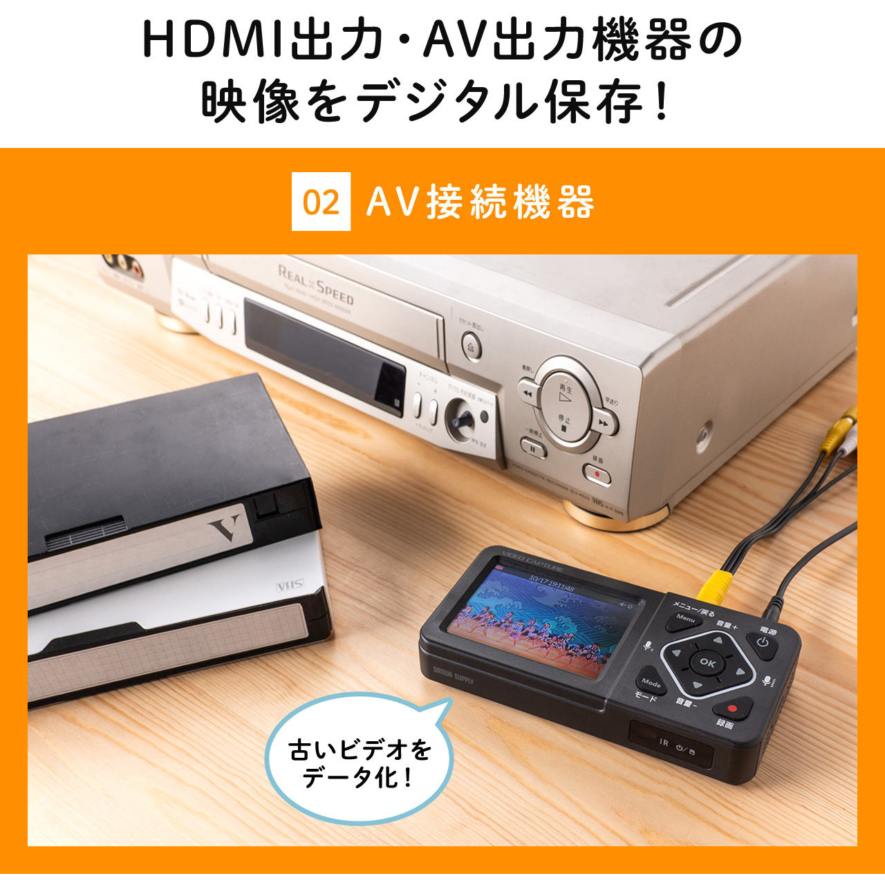 400-MEDI034 ビデオキャプチャーボックス 1個 サンワダイレクト 【通販