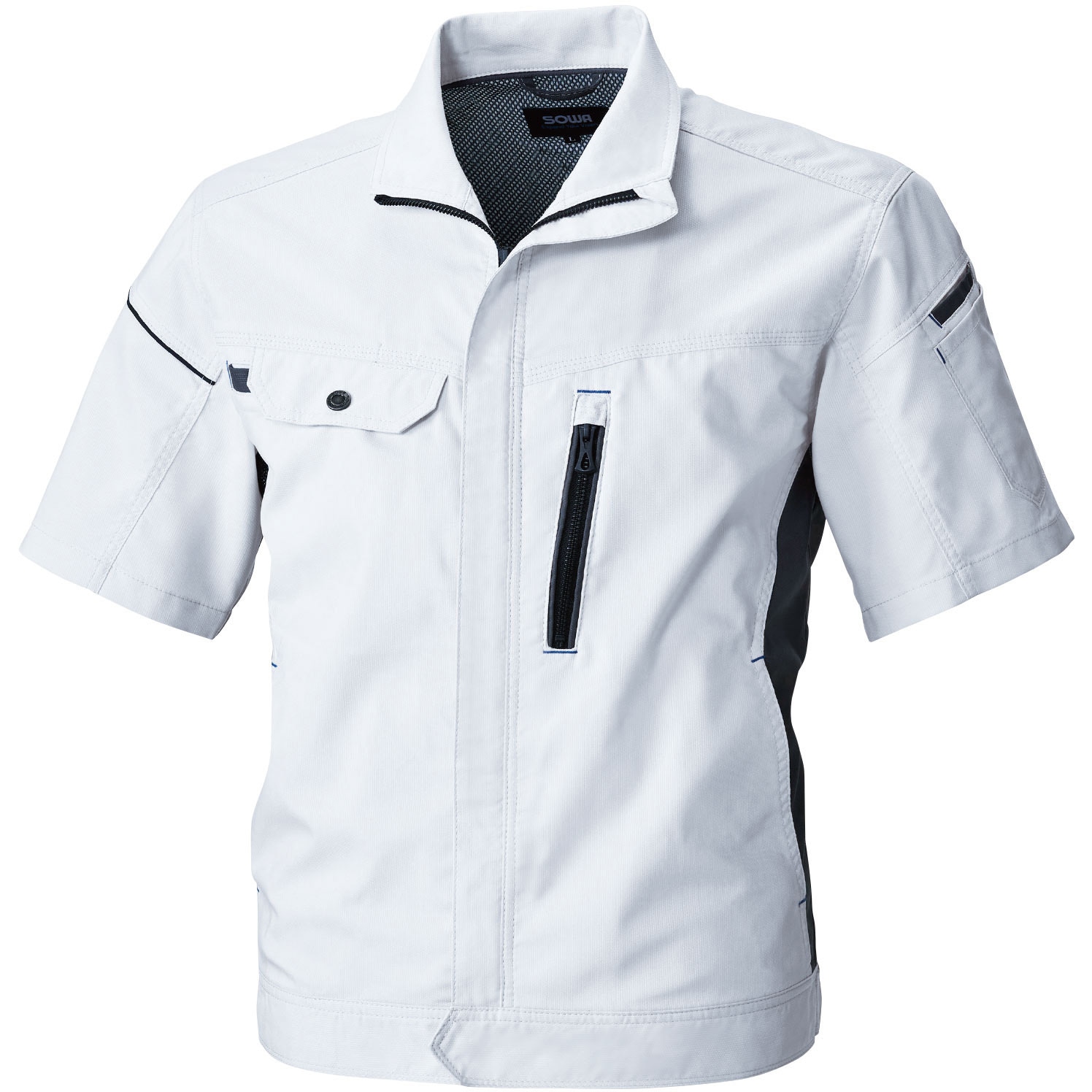 3018-01 3018-01 半袖ブルゾン 桑和 シルバーグレー色 L 5,308円