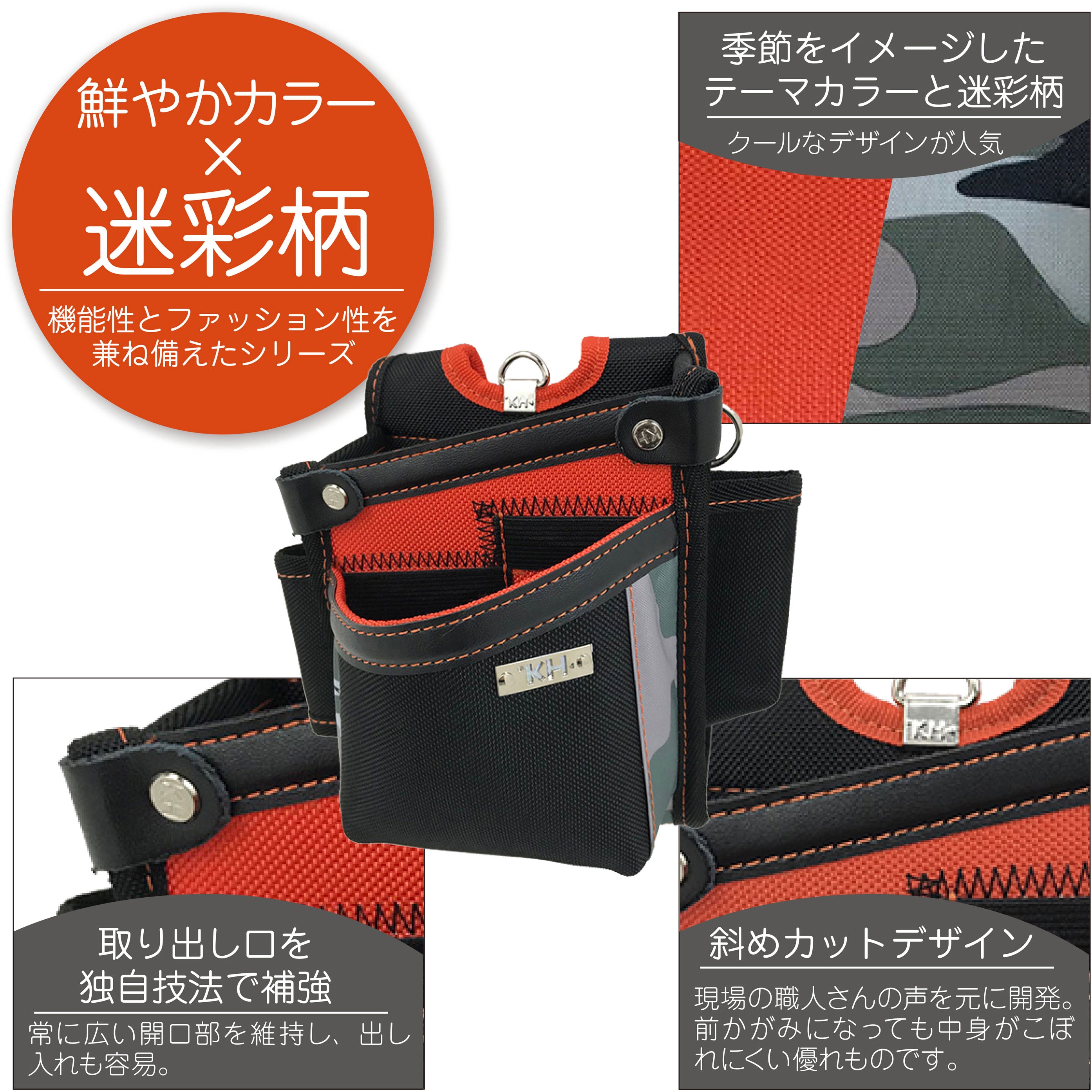 GEA1614R サクラシリーズ 腰袋 1個 KH(基陽) 【通販モノタロウ】