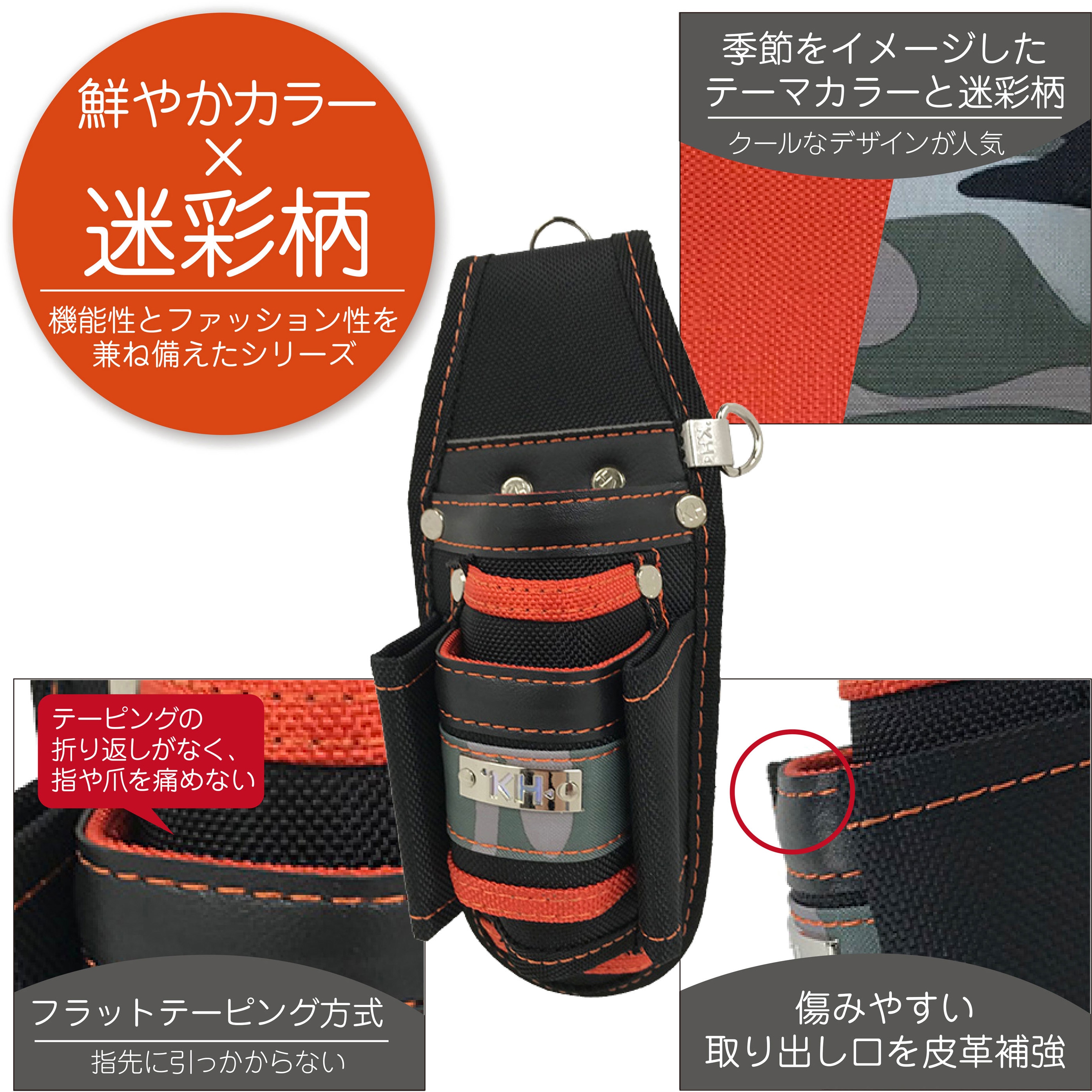 GYDA ジェイダ ノベルティー クッション ブラック オレンジ 新品未開封 GEA1665R サクラシリーズ 工具ホルダー KH(基陽) 幅95mm GEA1665R