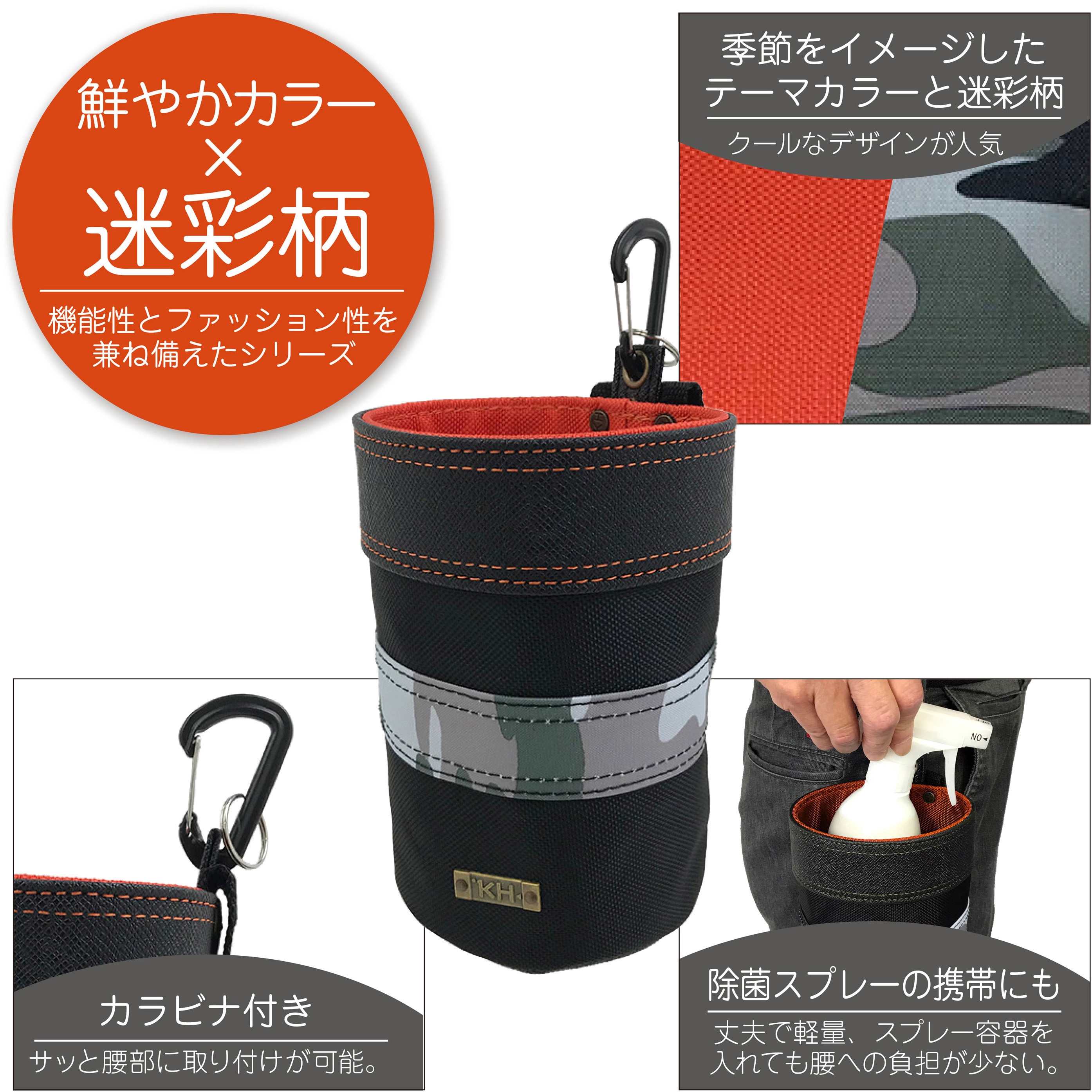 GEA1699MR サクラシリーズ ツールポーチ KH(基陽) オレンジ色