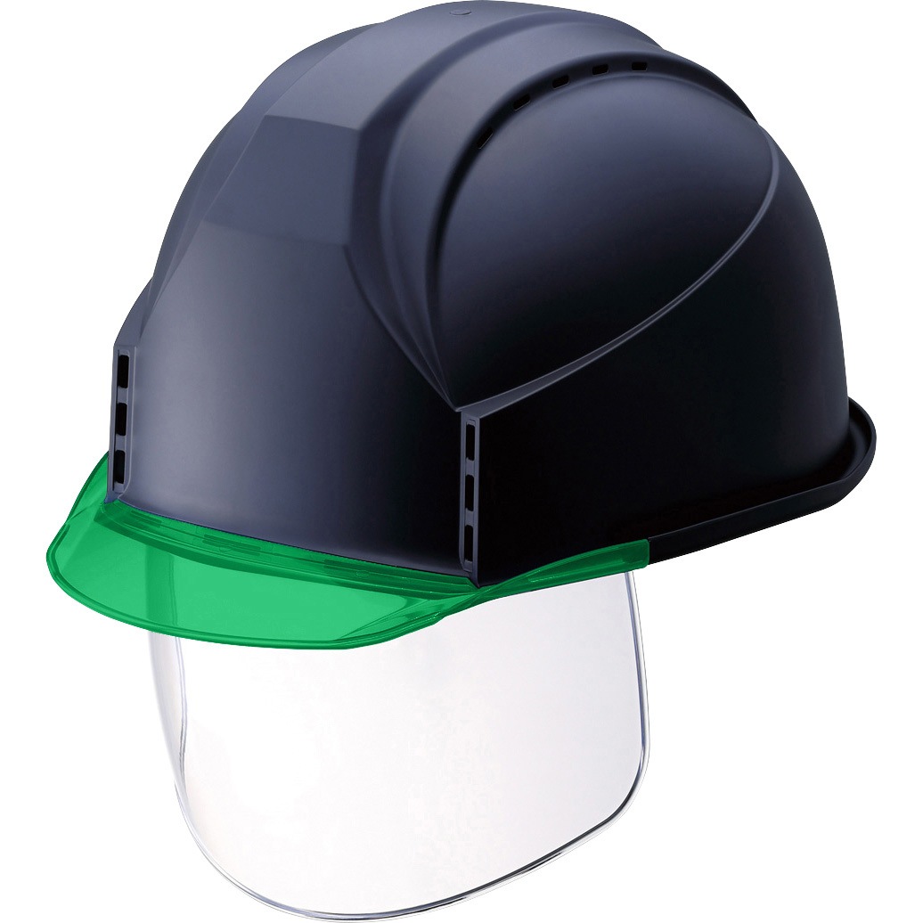 KKC3S-B スミハット 艶消しシリーズ 住ベテクノプラスチック シールド付きタイプ 飛来・落下物用・墜落時保護用 マットブラック/グリーン色   KKC3S-B 11,235円