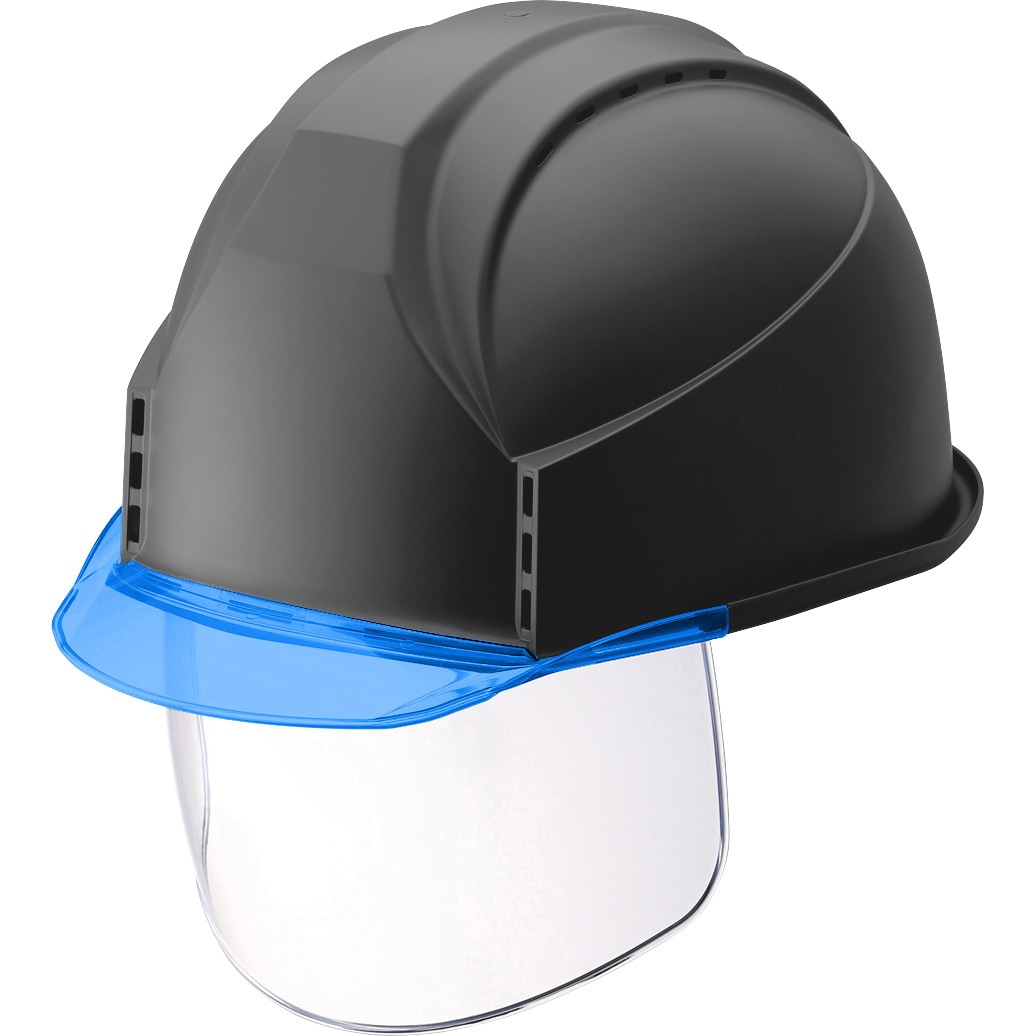 KKC3S-B スミハット 艶消しシリーズ 住ベテクノプラスチック シールド付きタイプ 飛来・落下物用・墜落時保護用 マットグレー/ブルー色   KKC3S-B