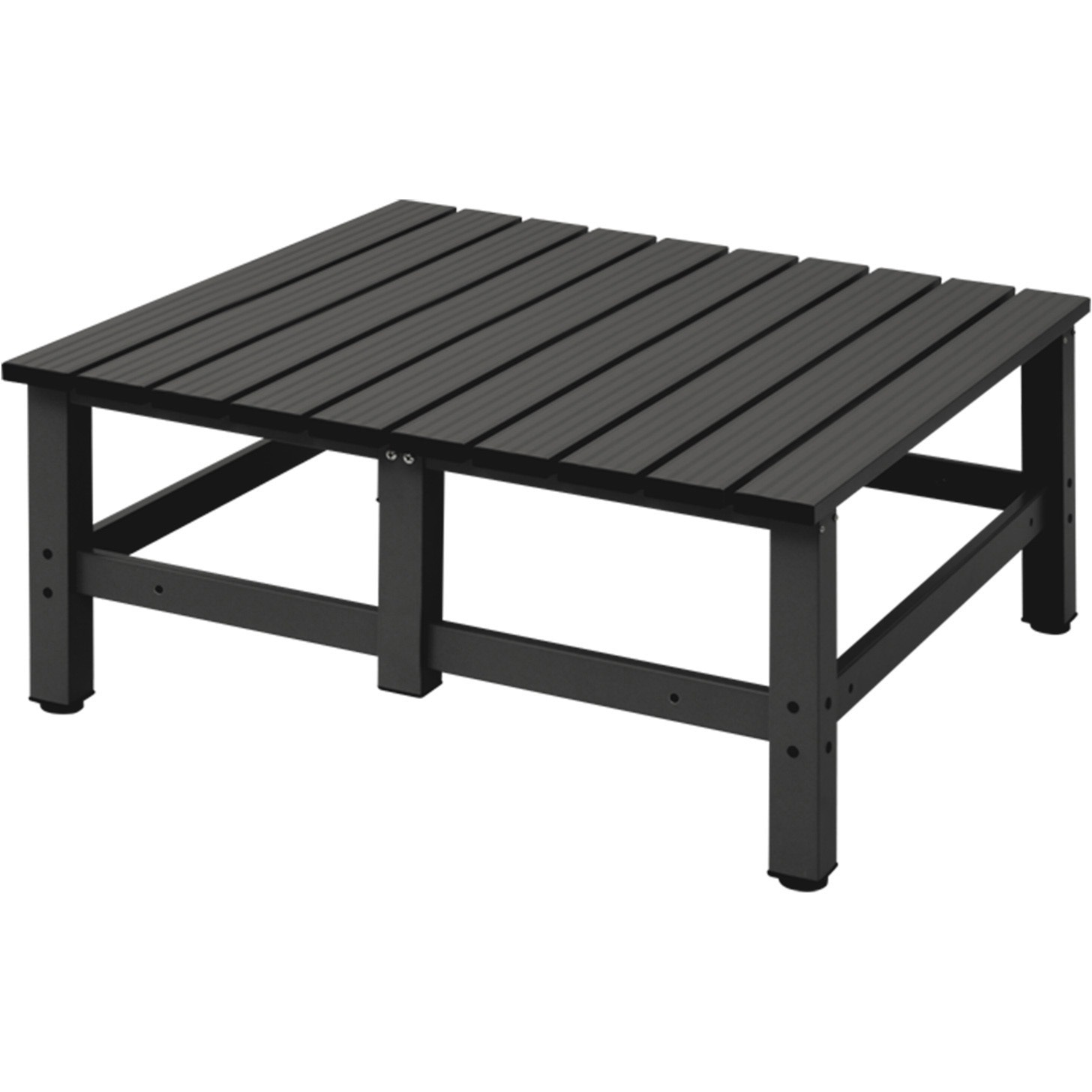 DXB-90(DBR) アルミデッキ ガーデンベンチ YAMAZEN(山善) 幅900mm奥行900mm高さ400mm