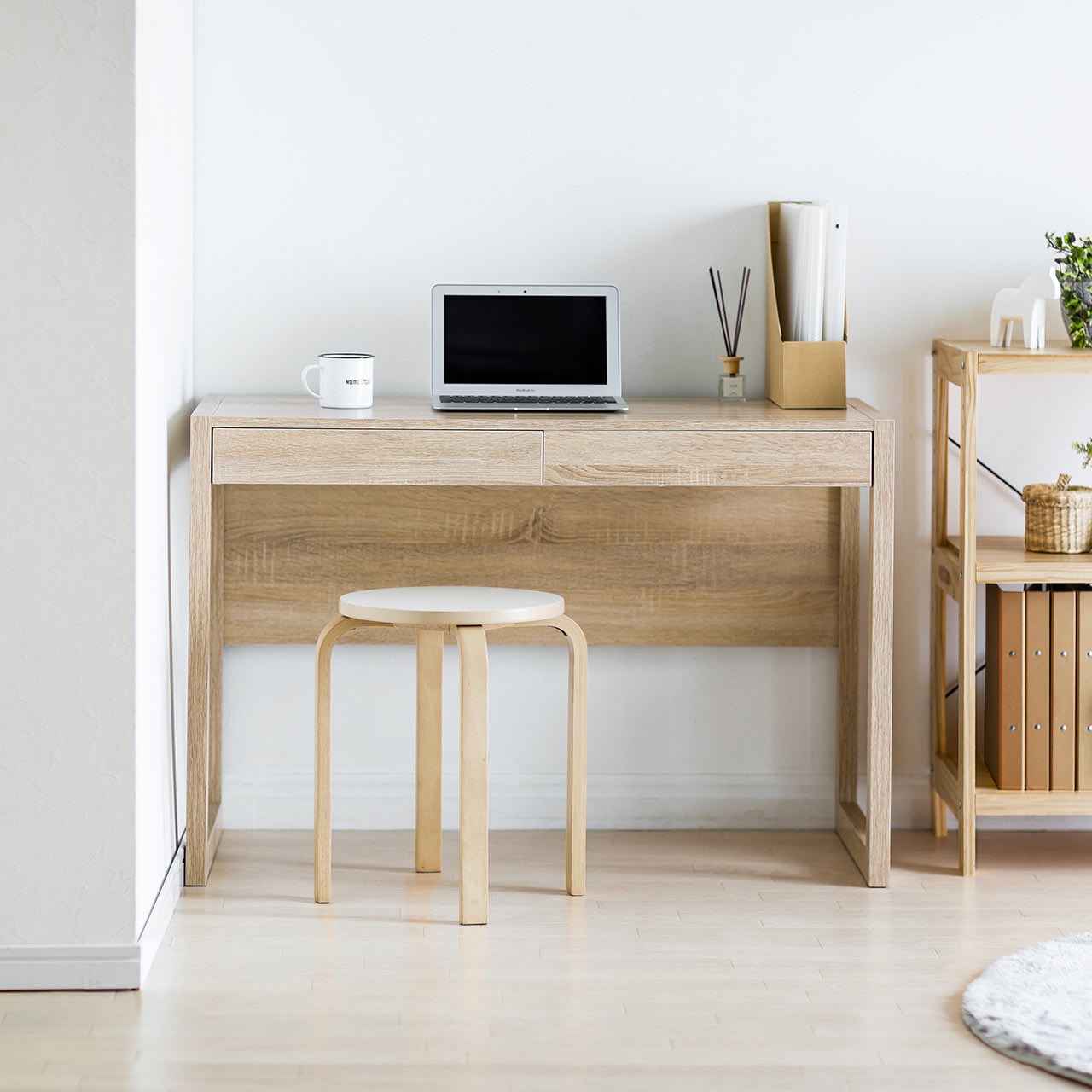 100-DESKH033M デスク サンワダイレクト 木目色 木製(メラミン化粧板)