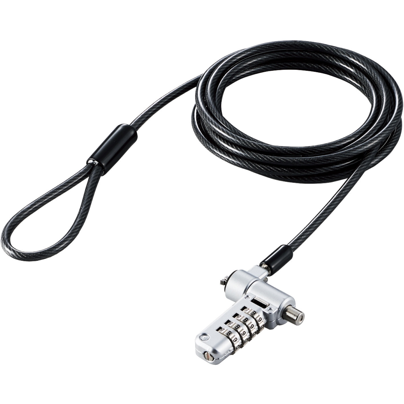 ESL-404 セキュリティワイヤー ダイヤル錠 PC タブレット 盗難防止