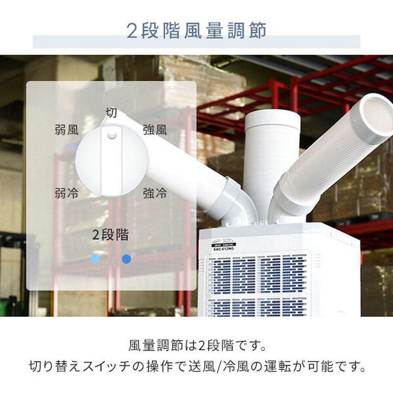 TSA-Y29A-2 スポットエアコン ツインダクト 排熱ダクト キャスター付き