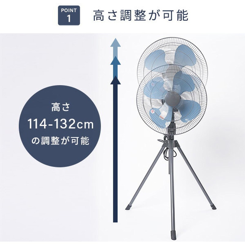 TSE-45P 工場扇 スタンド式 45cm羽根 大風量 業務用 工業用 ナカトミ