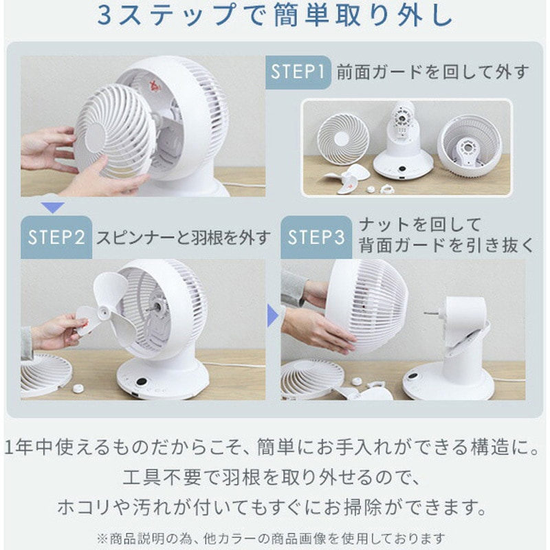 YAR-CD20ES(MG) サーキュレーター 首振り360度 DCモーター 全分解