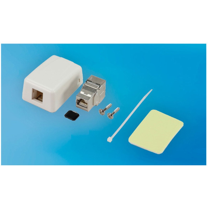 LMB-6A-1K カテゴリー6A用マウントボックス(1P/シールドジャック付) 1個 DENSAN(デンサン/ジェフコム) 【通販モノタロウ】