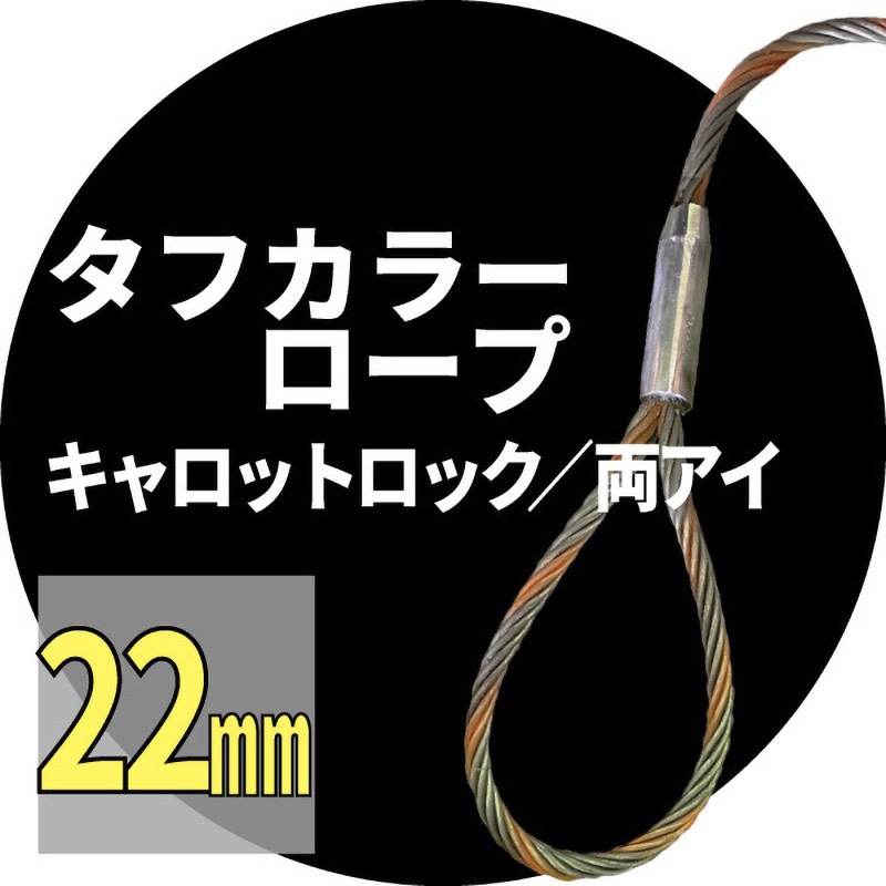 29866 玉掛ワイヤー(タフカラー安全ひげなしテーパーロック Carrot