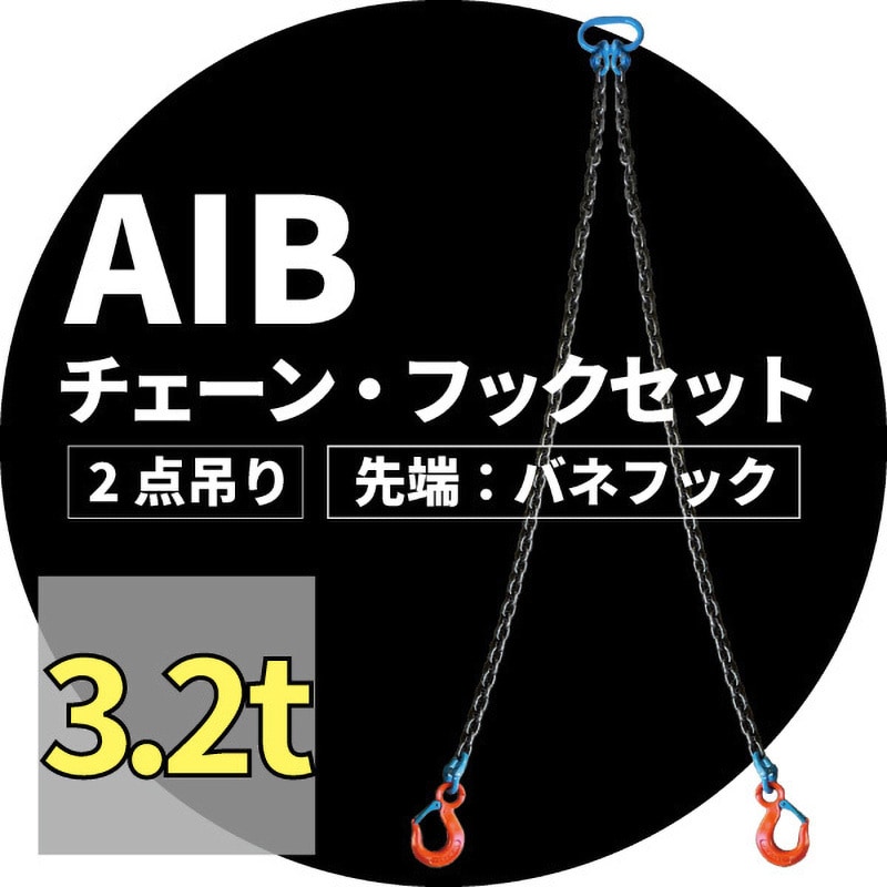 31013 2点吊りチェーンフックセット アイビッグ 荷重(t):3.2未満 1個 - 【通販モノタロウ】