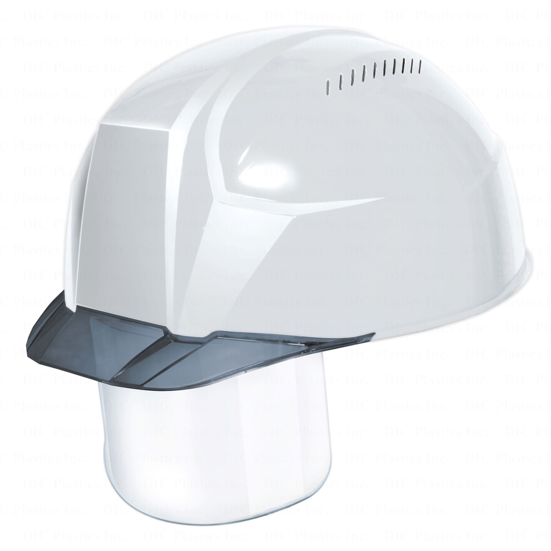 AA23-CSV  HA8E4-K23式 AA23 軽神 DICプラスチック アメリカン 衝撃吸収ライナー付 通気孔有り 白/スモーク色 色(帽体)白