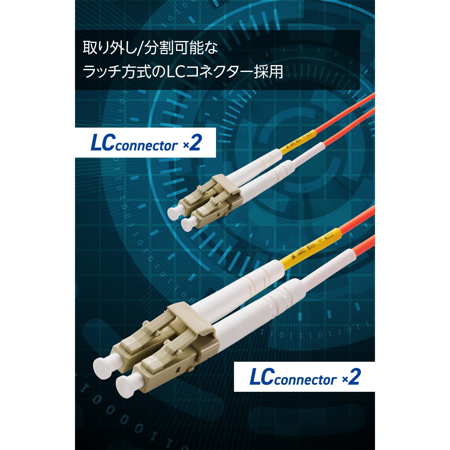 OC-LCLC2M2/2 光ファイバーケーブル LC-LC 2芯 マルチモード OM2 