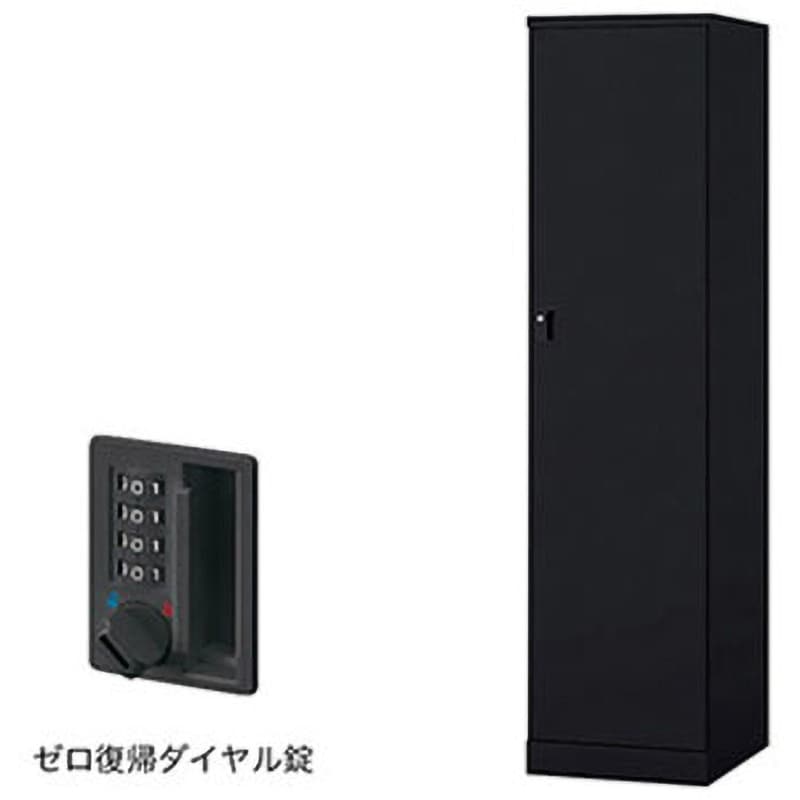 GL1LDR-B ロッカー 1人用 GL型 ナイキ ブラック色 ゼロ復帰ダイヤル錠タイプ 高さ1800mm間口450mm奥行515mm  GL1LDR-B
