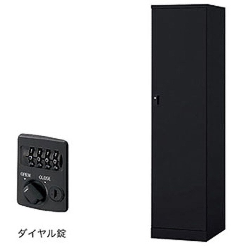 GL1LD-B ロッカー 1人用 GL型 ナイキ ブラック色 ダイヤル錠タイプ 高さ1800mm間口450mm奥行515mm  GL1LD-B