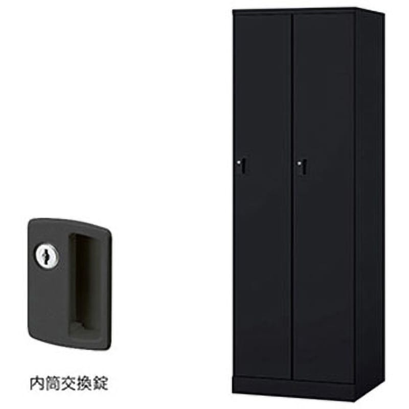 GL2MC-B ロッカー 2人用 GL型 ナイキ ブラック色 内筒交換錠タイプ 高さ1800mm間口600mm奥行515mm  GL2MC-B