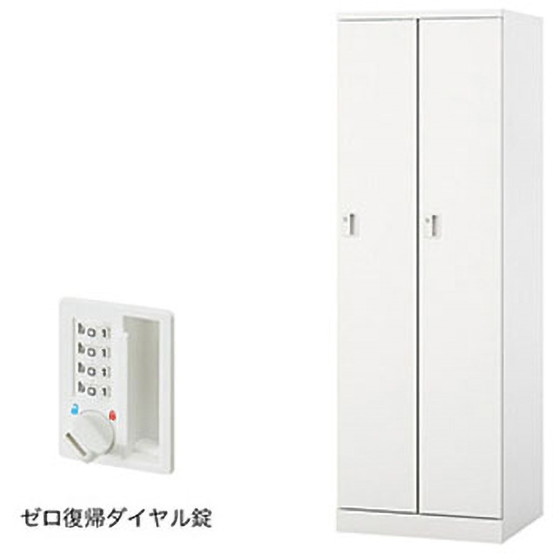 GL2MDR-W ロッカー 2人用 GL型 ナイキ クリアホワイト色 ゼロ復帰ダイヤル錠タイプ 高さ1800mm間口600mm奥行515mm  GL2MDR-W