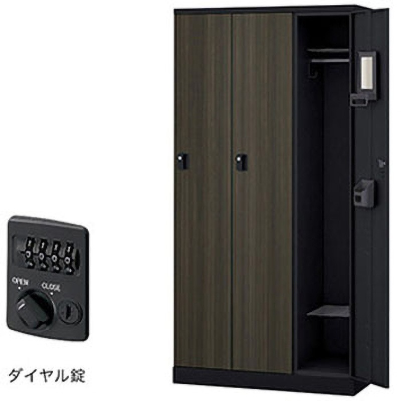 GL3MD-BMD ロッカー 3人用 GL型 ナイキ ブラック色 ダイヤル錠タイプ 高さ1800mm間口900mm奥行515mm  GL3MD-BMD