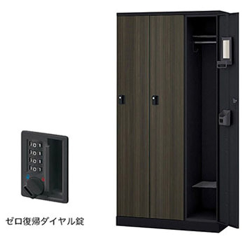 GL3MDR-BMD ロッカー 3人用 GL型 ナイキ ブラック色 ゼロ復帰ダイヤル錠タイプ 高さ1800mm間口900mm奥行515mm  GL3MDR-BMD