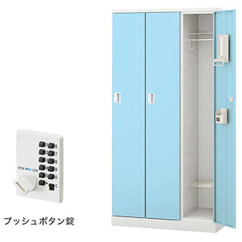 GL3MP-PB ロッカー 3人用 GL型 ナイキ パウダーブルー色 プッシュボタンタイプ 高さ1800mm間口900mm奥行515mm  GL3MP-PB 51,588円
