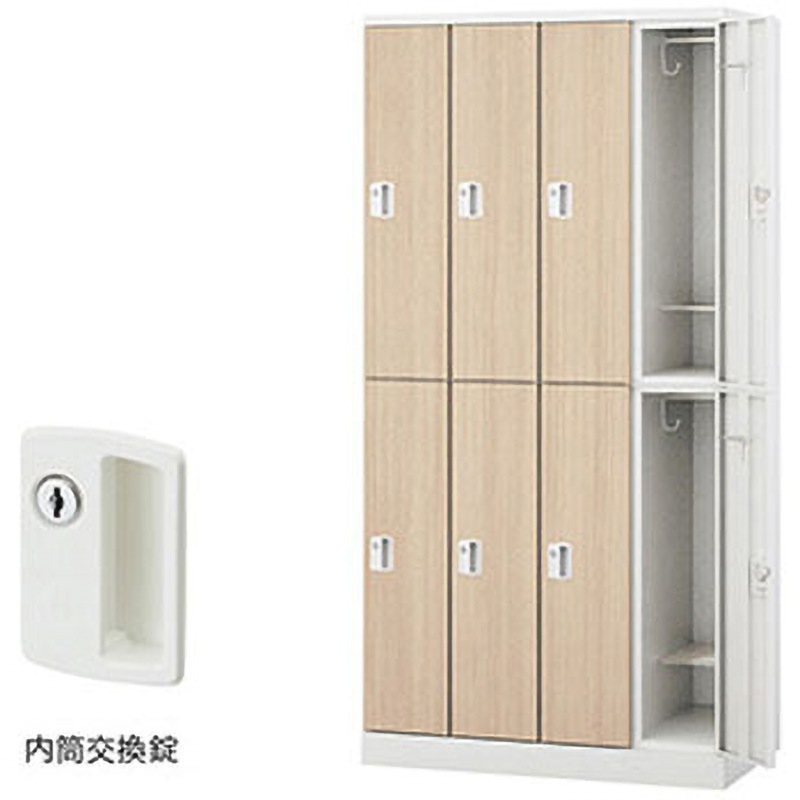 GL8SC-WLO ロッカー 8人用 GL型 ナイキ クリアホワイト色 内筒交換錠タイプ 高さ1800mm間口900mm奥行515mm  GL8SC-WLO