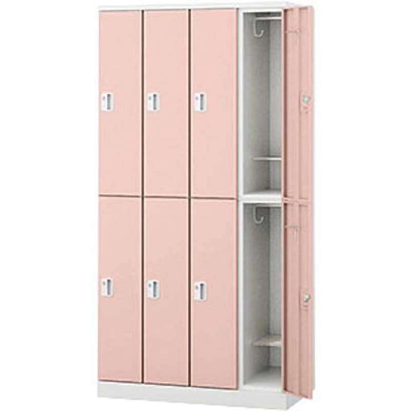 GL8S-LPI ロッカー 8人用 GL型 ナイキ ライトピンク色 錠付(シリンダー錠) 高さ1800mm間口900mm奥行515mm  GL8S-LPI
