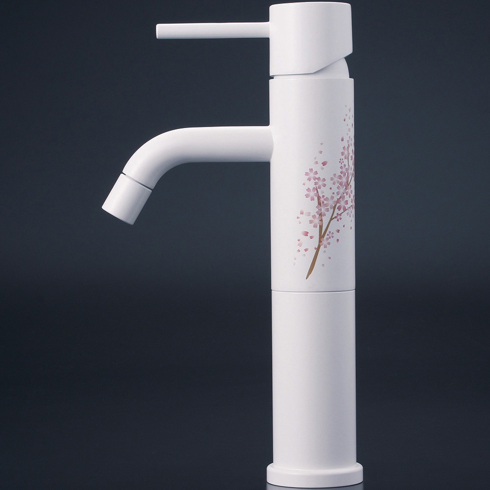 KM7051LM4K1 シングル混合栓 サクラ KM7051 KVK マットホワイト色 取付穴径35～38mm