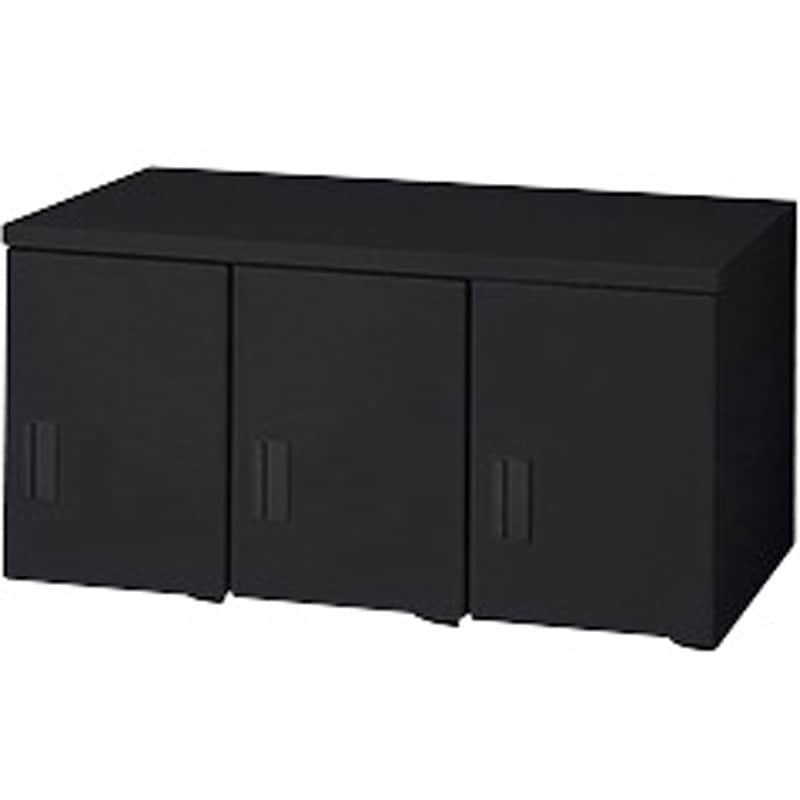 GLU3M-B ロッカー用上部収納庫 GL型 ナイキ 錠付(シリンダー錠) ブラック色 高さ450mm間口900mm奥行515mm  GLU3M-B