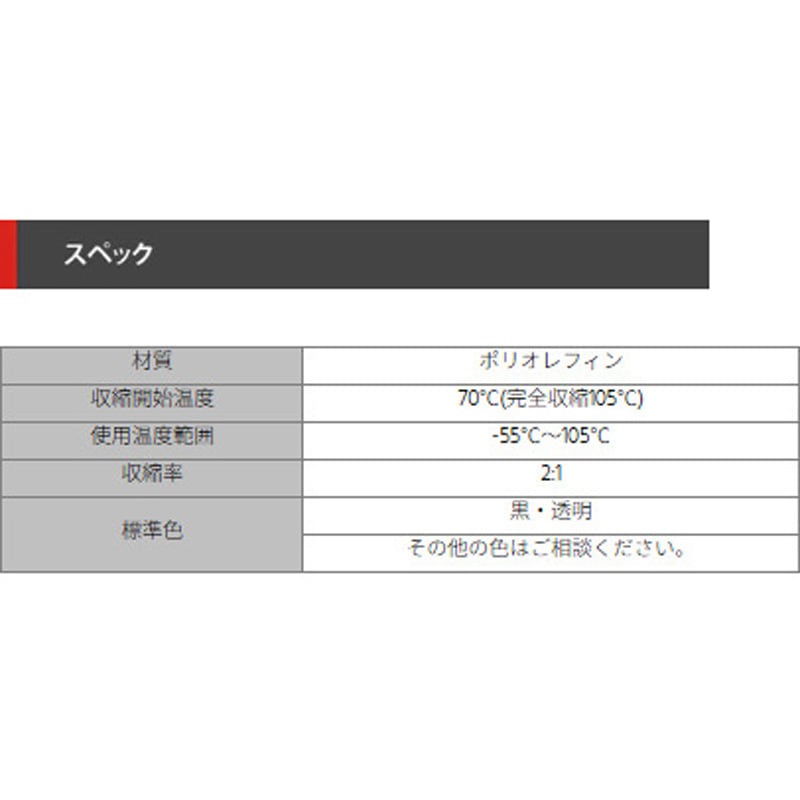 【デンカエレクトロン】 大径収縮チューブ THT-50.0N ５本入り×５パック（合計25本） 未使用 N0035 THT-50.0 BK 大径収縮チューブ デンカエレクトロン 全長1m 1パック(10