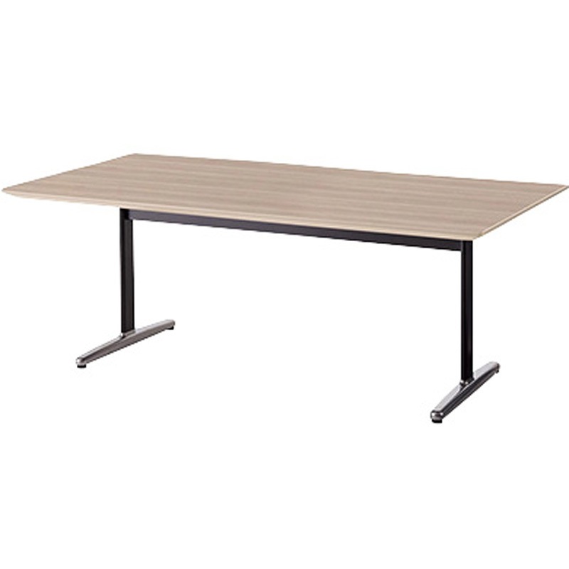 KHD1890-B-SO ミーティングテーブル(KHD型) ナイキ サンドオーク ブラック 高さ720mm間口1800mm奥行900mm  KHD1890-B-SO