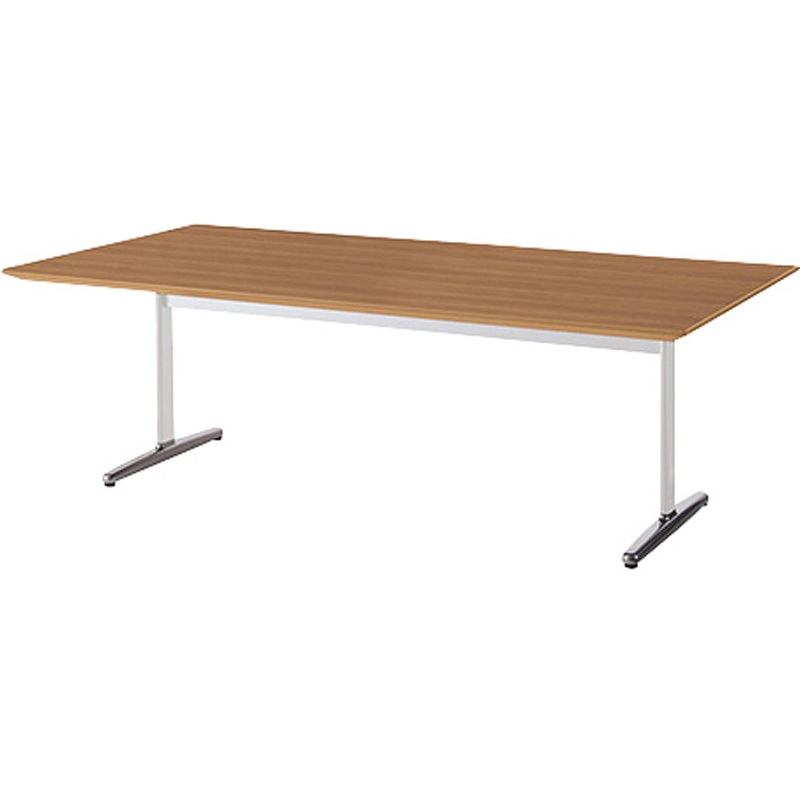 KHD2110-W-MW ミーティングテーブル(KHD型) ナイキ ミディアムウォールナット ホワイト 高さ720mm間口2100mm奥行1000mm  KHD2110-W-MW