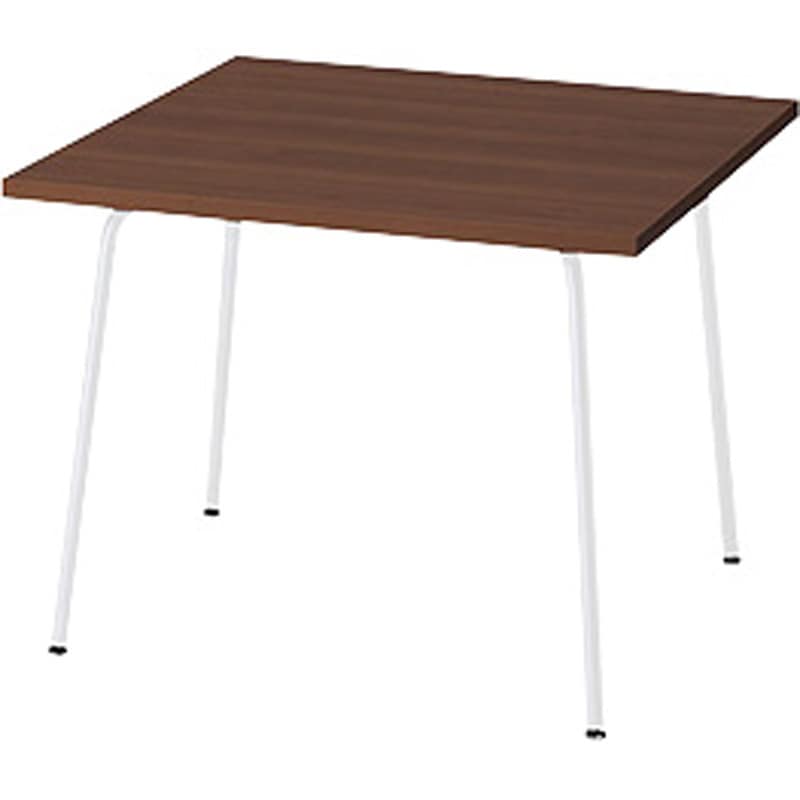 KLPB0990-W-WN ミーティングテーブル(KLPB型) ナイキ ダークウォールナット ホワイト 高さ700mm間口900mm奥行900mm  KLPB0990-W-WN