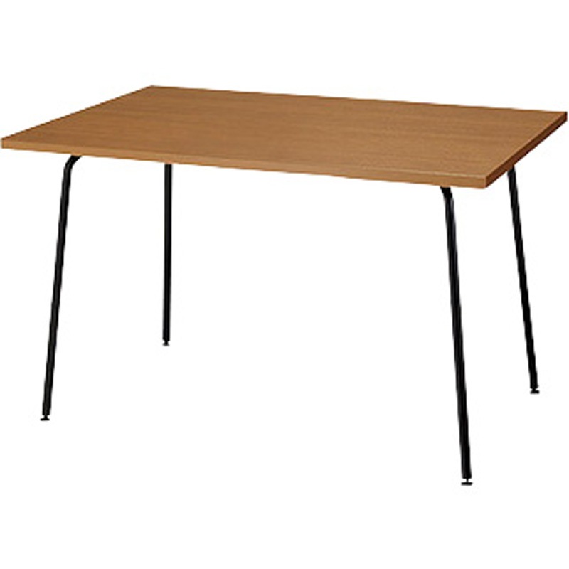 KLPB1275-B-MW ミーティングテーブル(KLPB型) ナイキ ミディアムウォールナット ブラック 高さ700mm間口1200mm奥行750mm  KLPB1275-B-MW