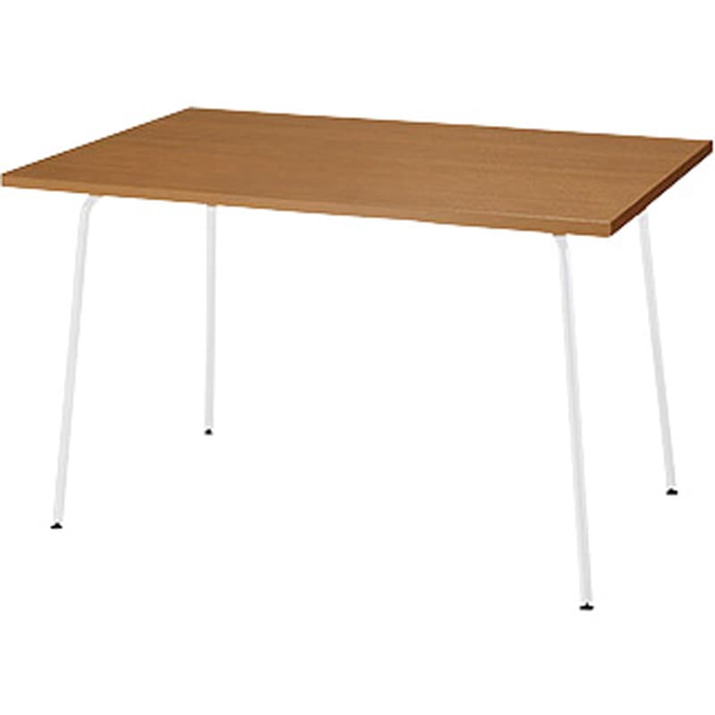 KLPB1275-W-MW ミーティングテーブル(KLPB型) ナイキ ミディアムウォールナット ホワイト 高さ700mm間口1200mm奥行750mm  KLPB1275-W-MW