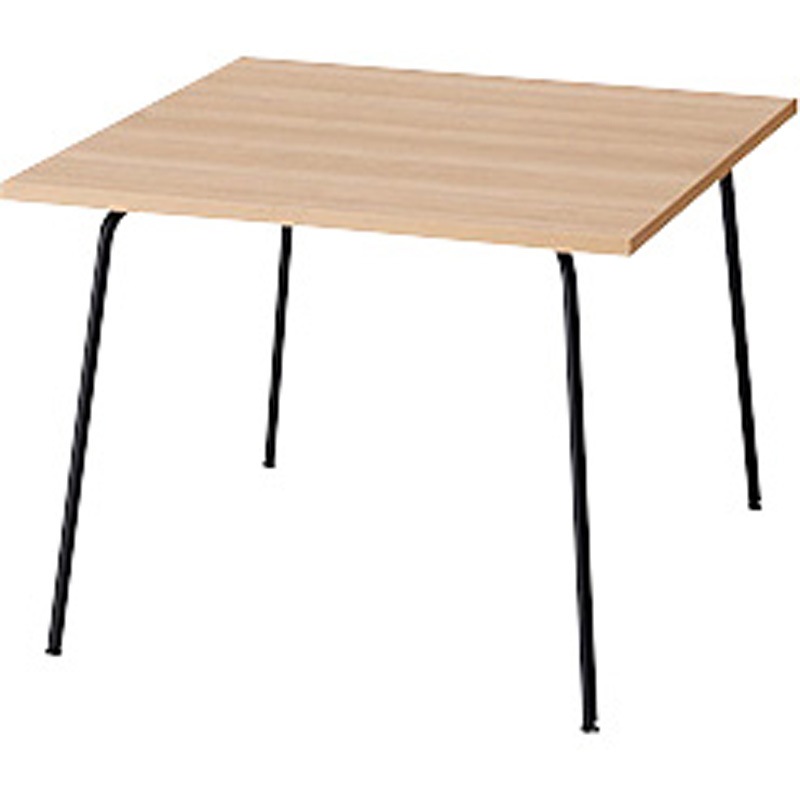 KLPB0990-B-SO ミーティングテーブル(KLPB型) ナイキ サンドオーク ブラック 高さ700mm間口900mm奥行900mm  KLPB0990-B-SO