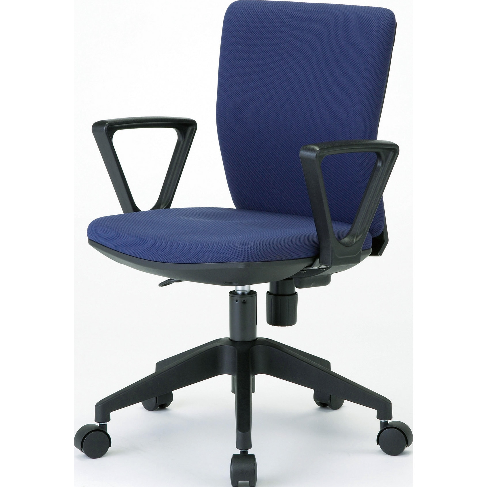 FCC55A-NV 体圧分散オフィスチェア 肘付タイプ TRUSCO キャスターあり ネイビー色 張地:布 17,005円