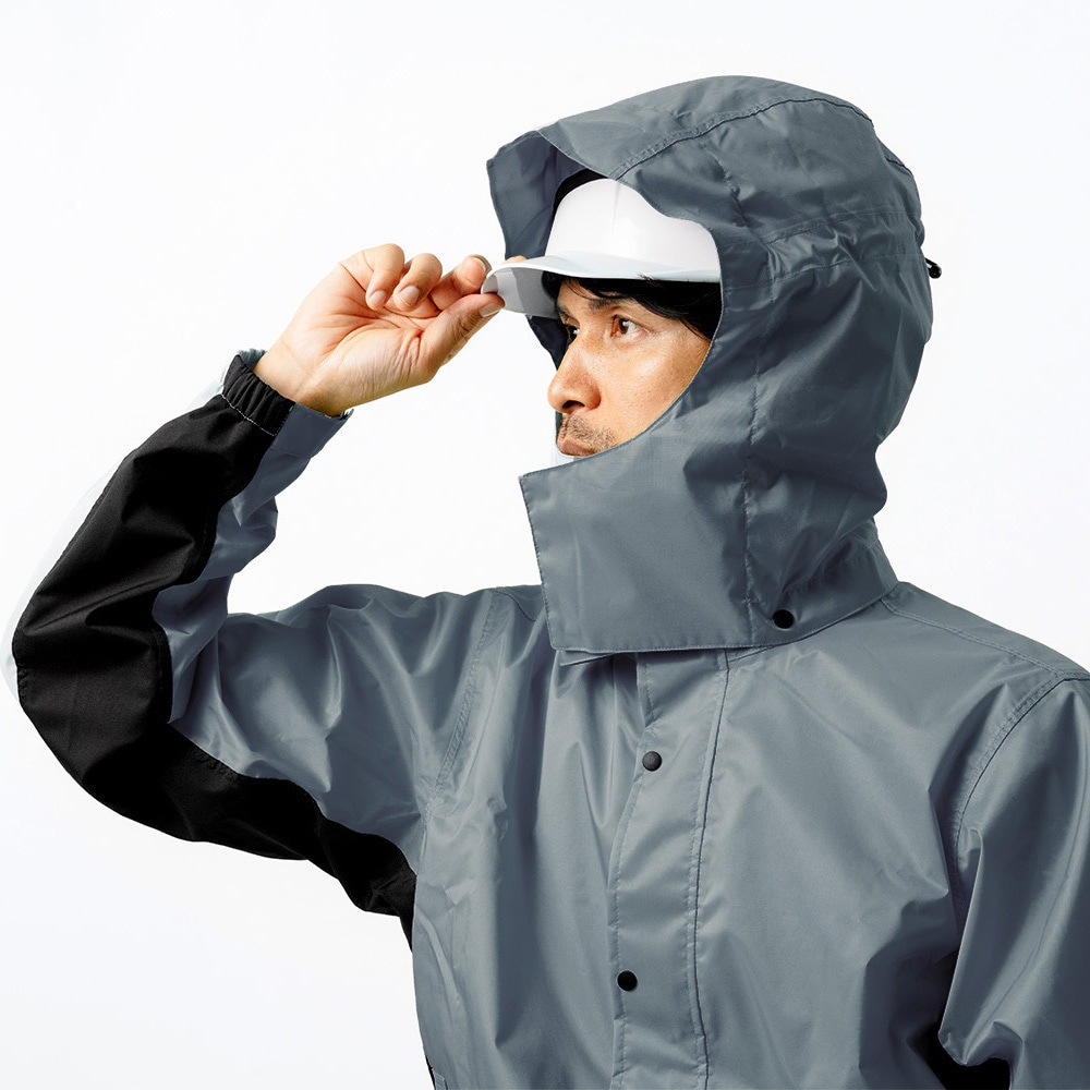 新品未使用　未開封　世界陸上 レインジャケット　XLサイズ 7521 レインスーツエボリューション 7521 カジメイク チャコールG色