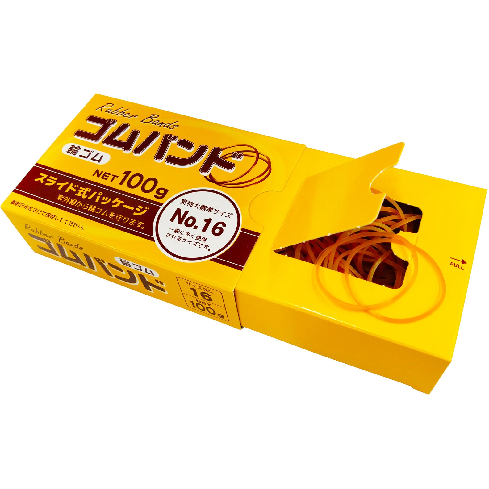 輪ゴム GB-888 ゴムバンド WAKI(和気産業) #170番 アメゴム色 折径60mm切り幅