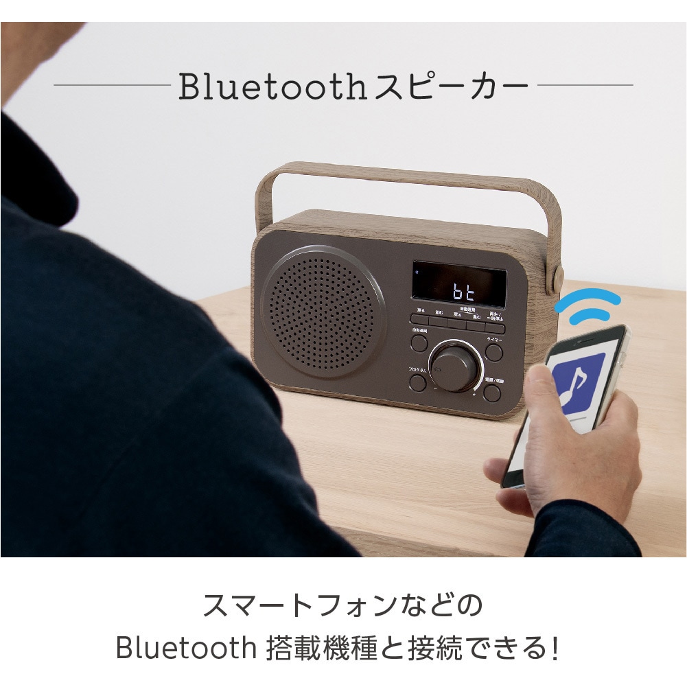 DTS-WS230-BR ラジオ付手元スピーカー 木聲(きこえ) 1個