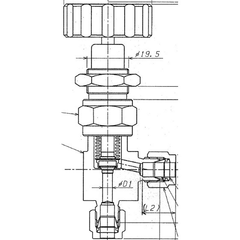 FUBFL-01-9.52#A ベローズバルブ_FINE series PUREベローズバルブ フジキン 接続方式F900継手