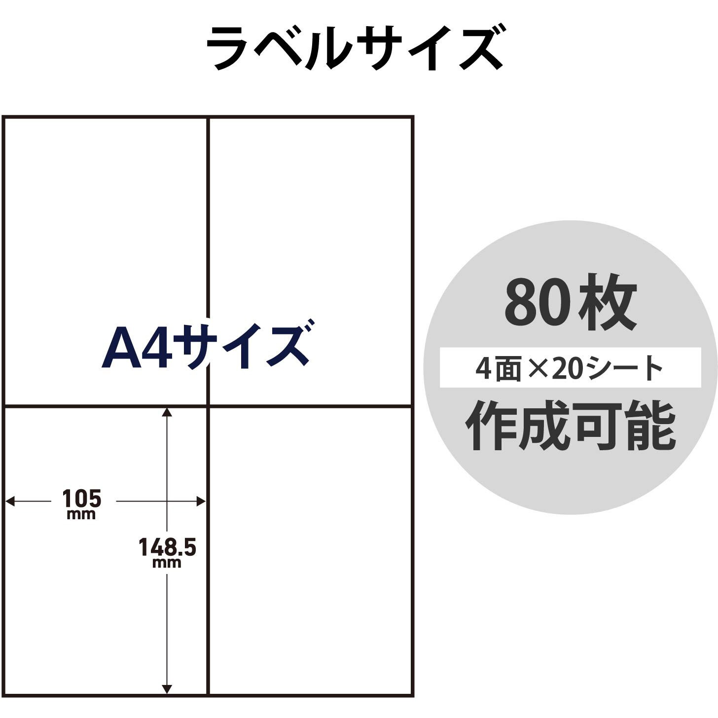 Edt Cp4 ラベルシール 宛名シール マルチプリント紙 強粘着 クリックポスト対応 サイズ 80枚分 エレコム Edt Cp4 1個 通販モノタロウ