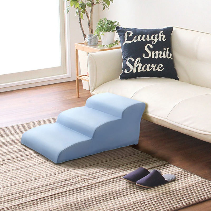 日本製ドッグステップPVCレザー、犬用階段3段タイプ【lonis レーニス