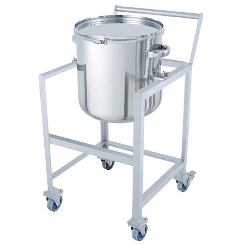 DT-CTL-ASCC-47H ステンレス鏡板型バンド式密閉容器 架台付 取っ手・蓋置付 DT-CTL-ASCCシリーズ MONOVATE(旧:日東金属工業) 100L