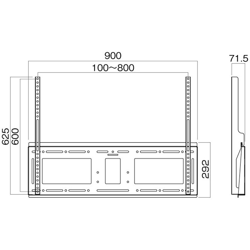 MH-951B 薄型テレビ壁掛金具 HAMILeX(ハミレックス) ブラック色 MH