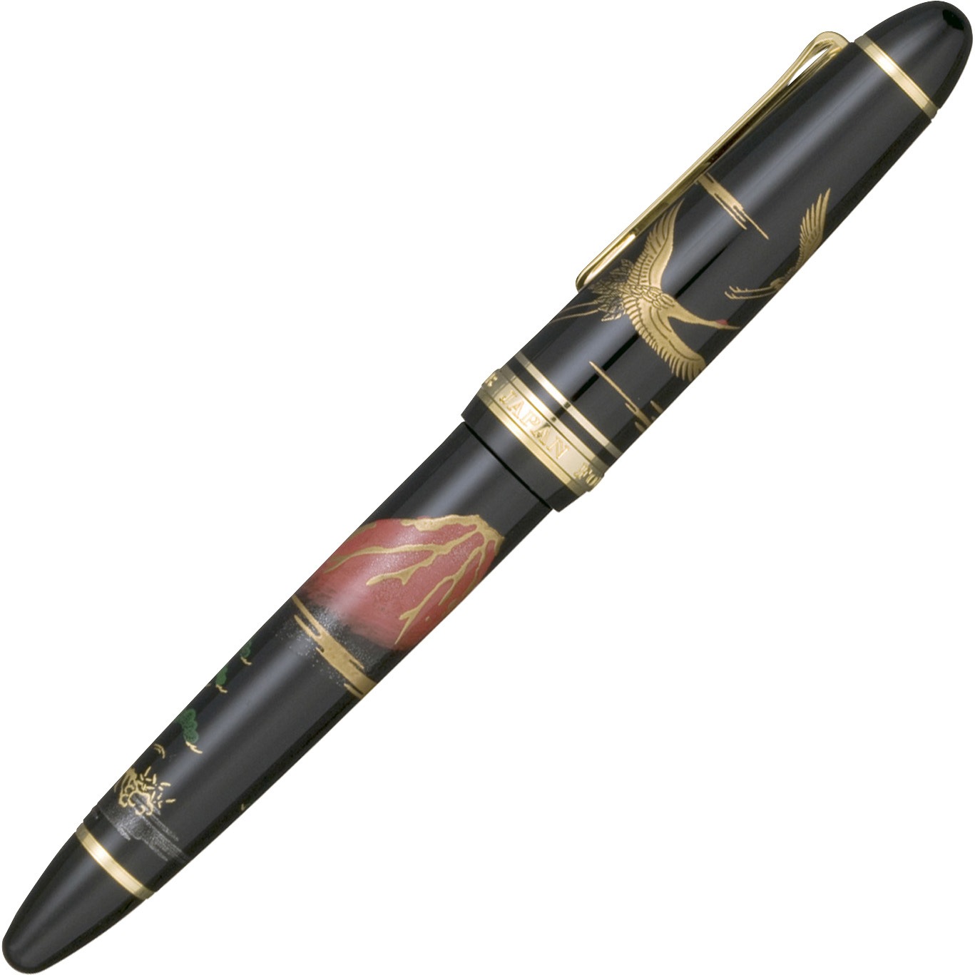 Sailor プロフィット 21金　万年筆 赤富士に鶴 115010420 プロフィット蒔絵 21K 万年筆 セーラー万年筆 赤富士に鶴色