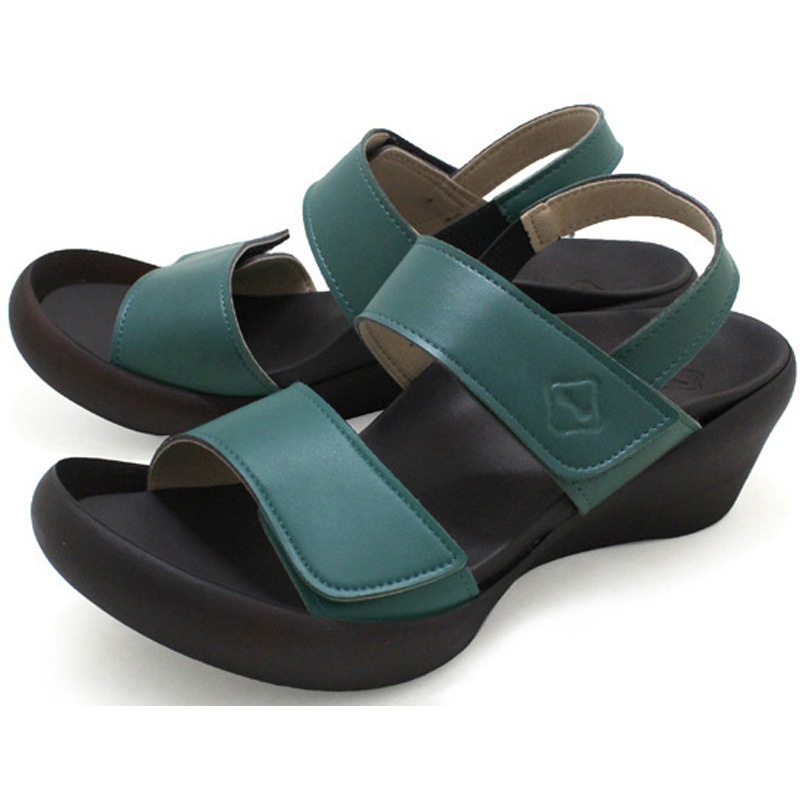 CJLW5522-TUQ-M(23.0cm～23.5cm) リゲッタ ローウェッジヒールサンダル ターコイズ M 1足 リゲッタ 【通販モノタロウ】