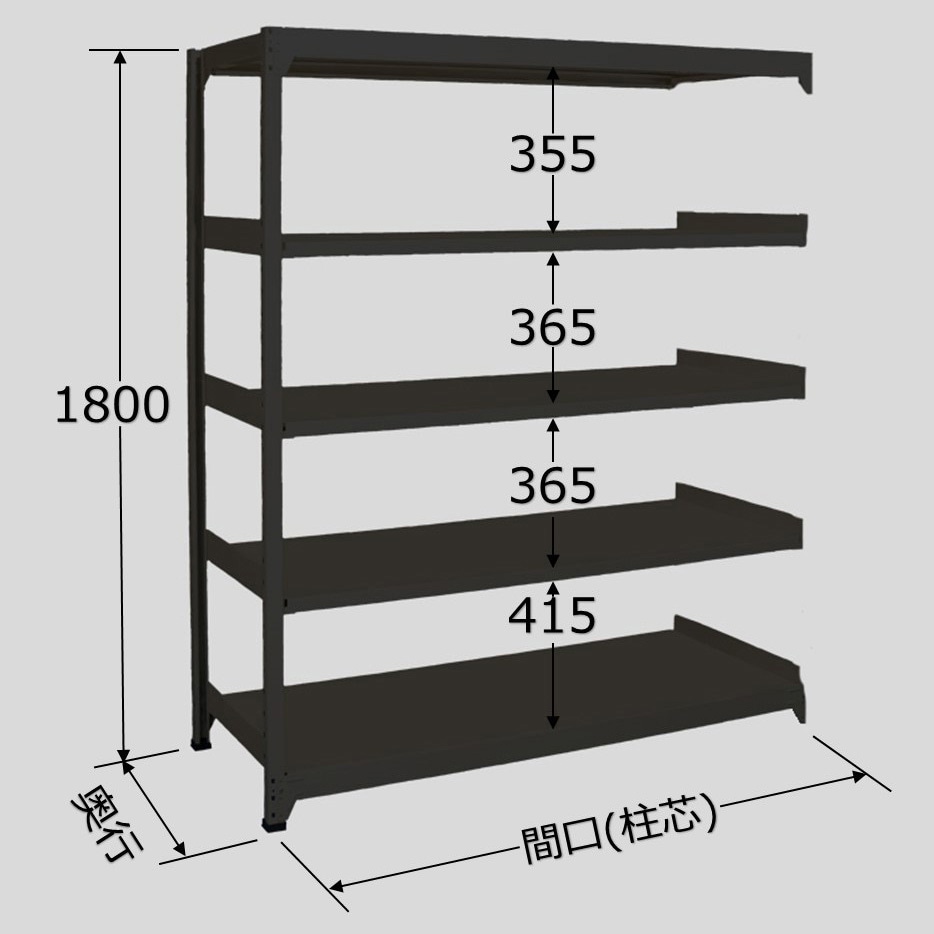 くらら RLK-1545R ラークラック(ブラック/150kg/高さ1800/連結) サカエ