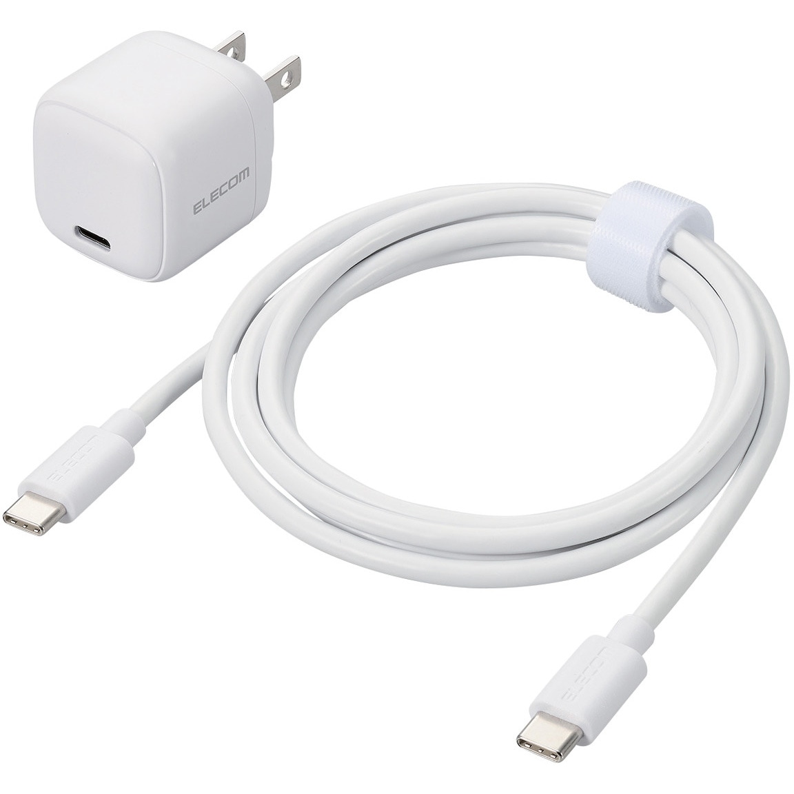 EC-AC7620WH Type-C充電器 PD 20W 1ポート TypeCケーブル付属 【iPhone