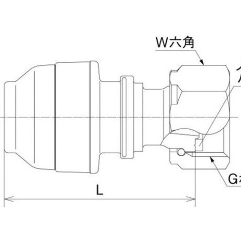 WPJ18-1310-S WPJ18型 ナット付アダプター オンダ製作所 日本水道協会認証登録品(G-671) 共用 - 【通販モノタロウ】